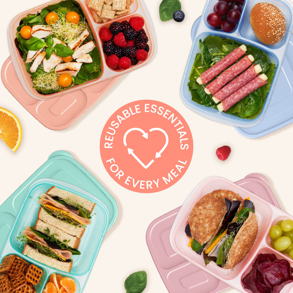 Bentgo® Easyboxes 4-Compartment Snack Containers 8-Piece Set - Pastels | Reusable essentials for every meal