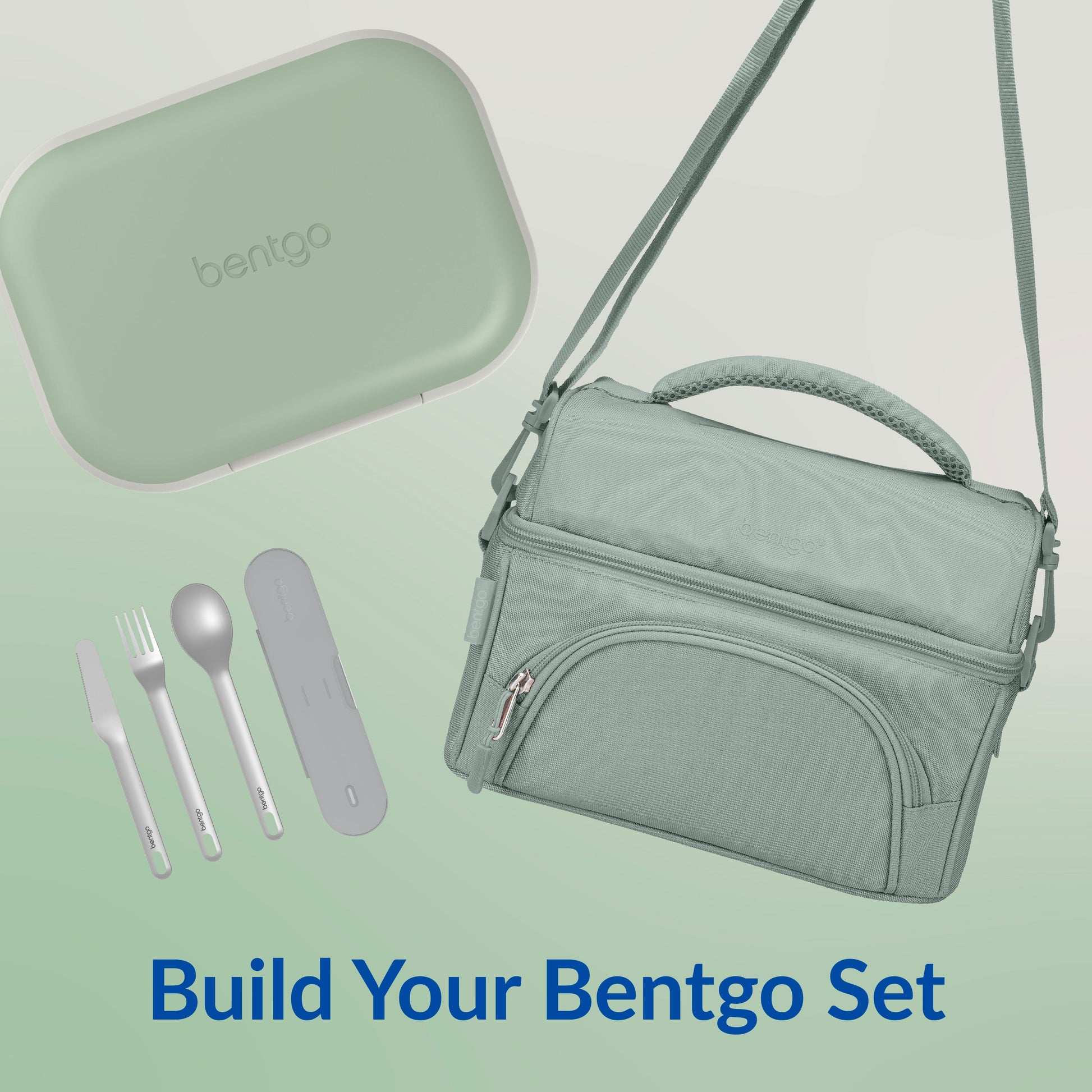 Bentgo® Chill Max Lunch Box - Clay Green and Gray | Build Your Bentgo Set
