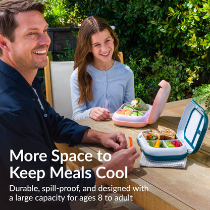 Bentgo® Chill Max Lunch Box - Lavender and Peach | More Space To Keep Meals Cool - Durable, Spill-Proof, And Designed With A Larger Capacity For Ages 8 To Adult