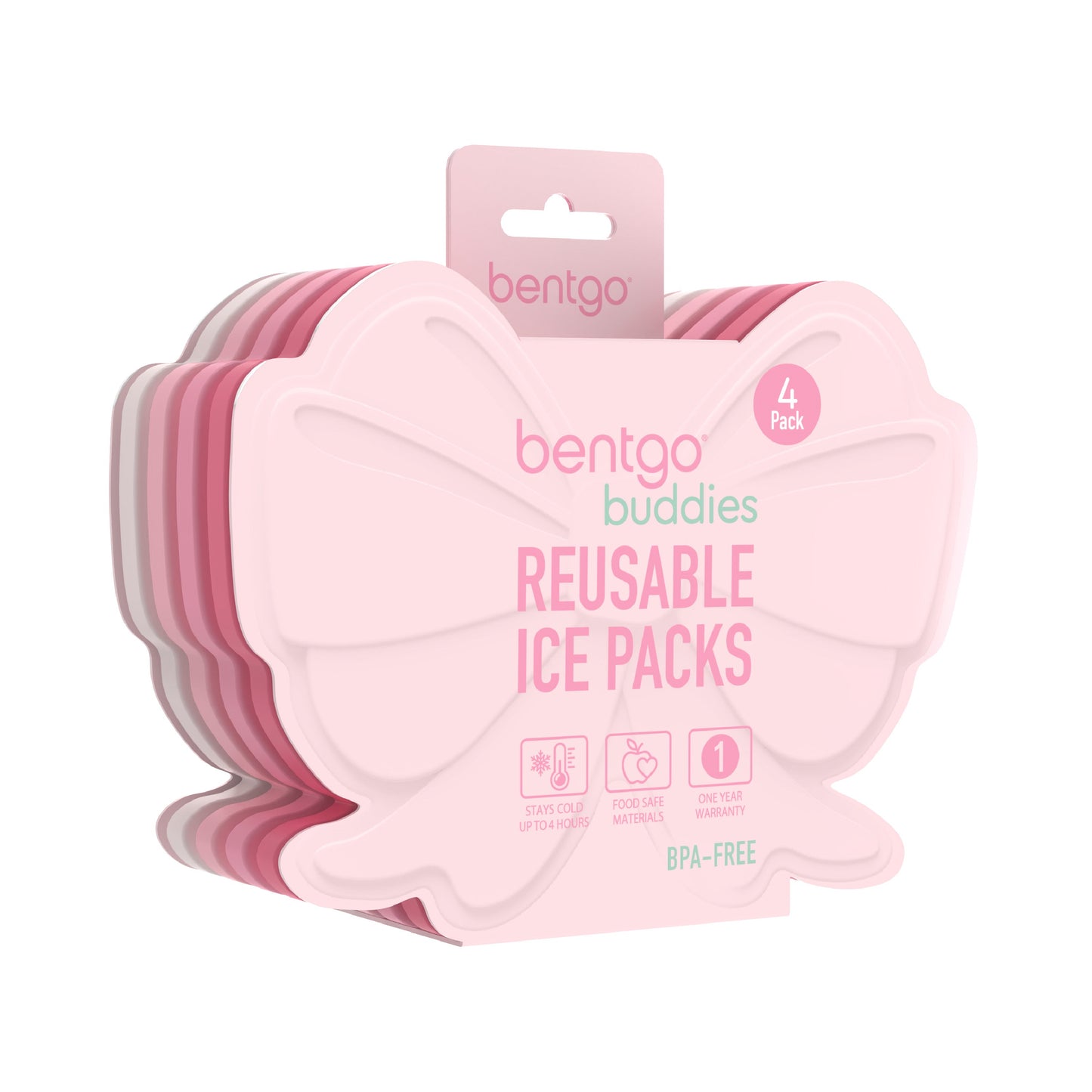 Bentgo Buddies Reusable Ice Packs (4-Pack) - Ballet and Bows | Packaging
