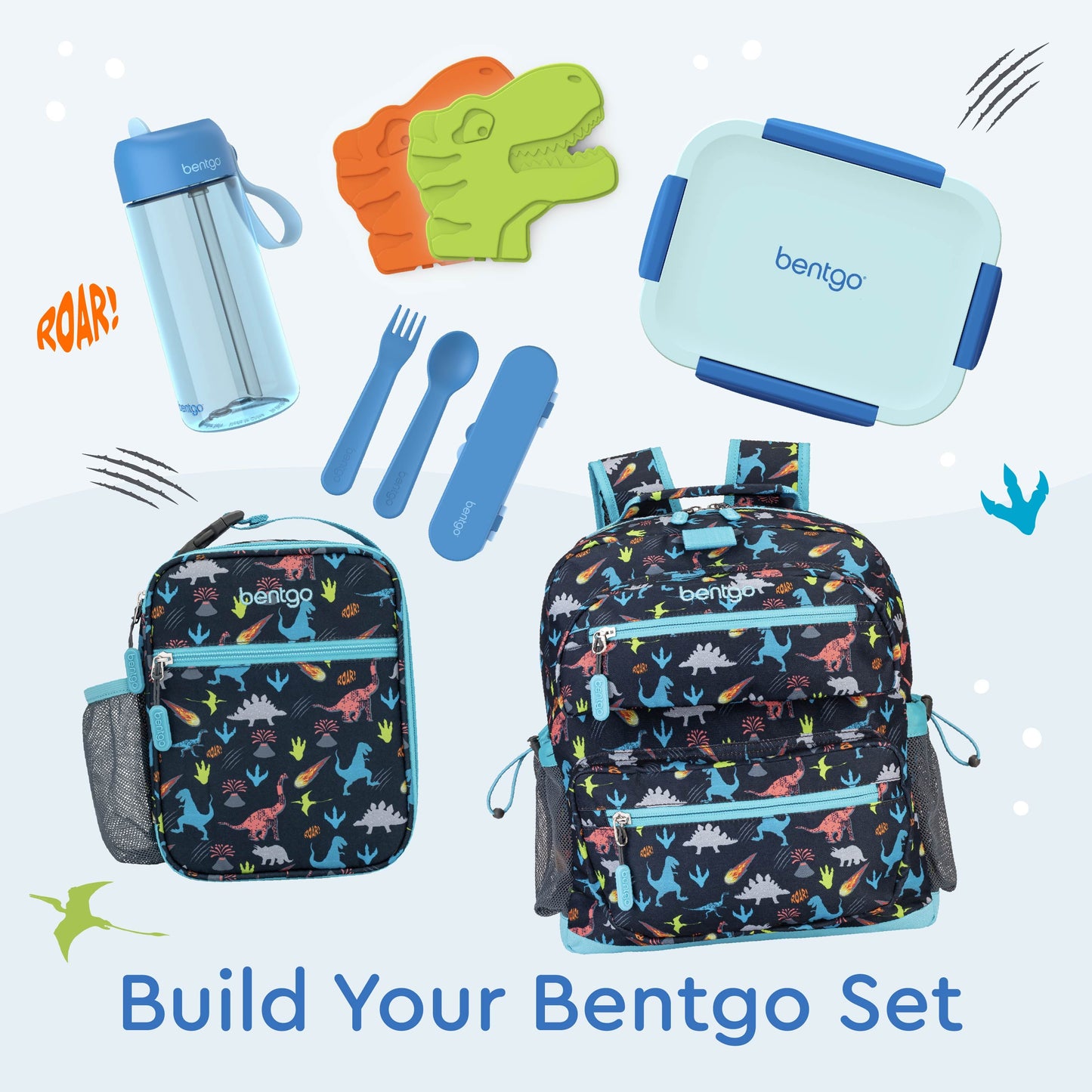 Bentgo® Kids Snap & Go Lunch Box (2-Pack) | Blue - Build Your Bentgo Set
