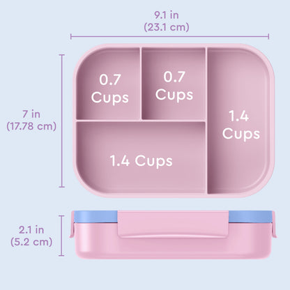 Bentgo® Kids Snap & Go Lunch Box - Lavender Galaxy | Product Dimensions