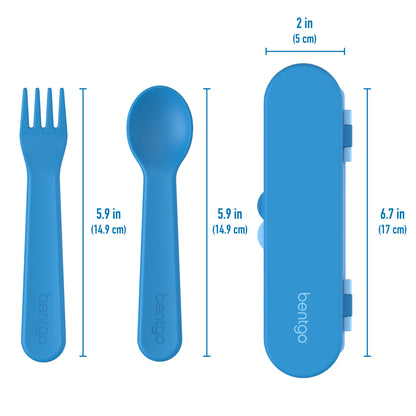 Bentgo® Kids Utensils Set - Blue| Product Dimensions