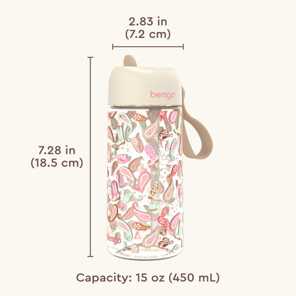 Bentgo Kids Water Bottle - Cowgirl Dreams | Product Dimensions