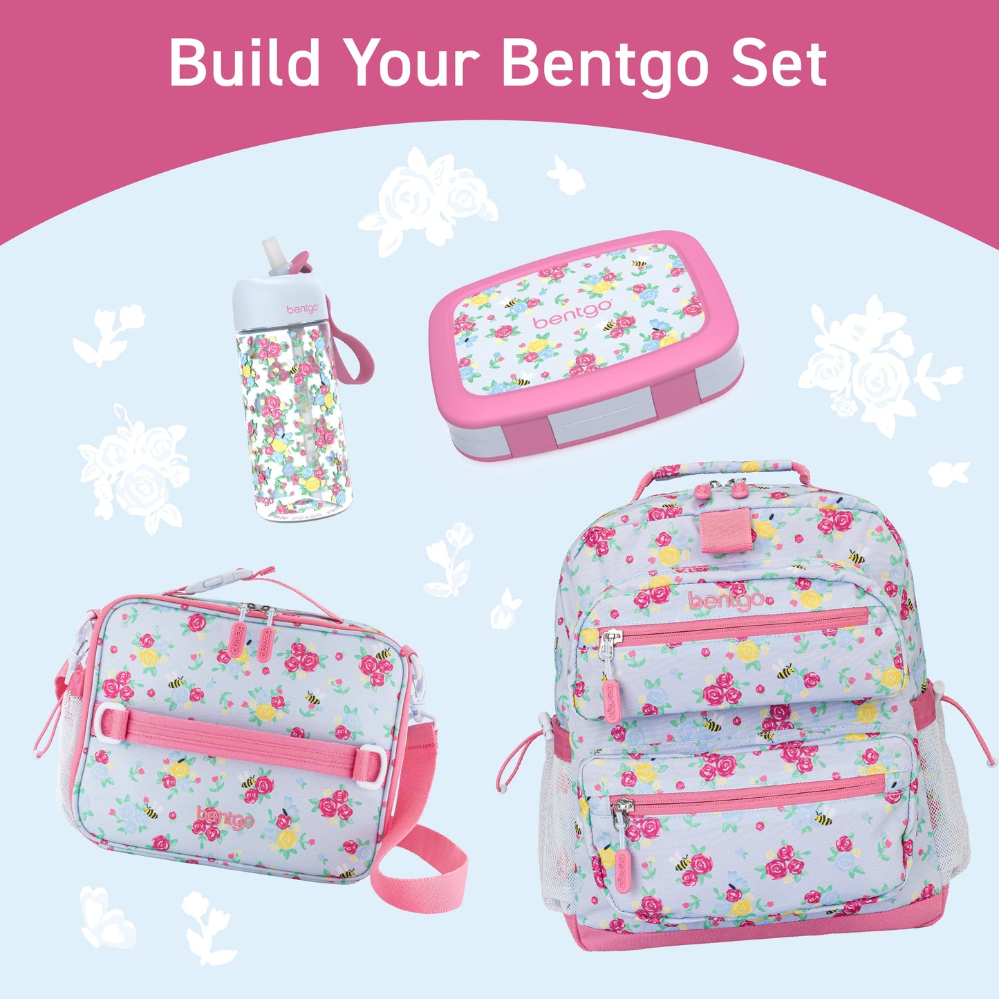 Bentgo Kids Water Bottle - Blooming Floral | Build Your Bentgo Set