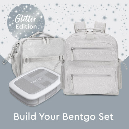 Bentgo® Kids Lunch Box (Glitter & Confetti) - Silver Glitter