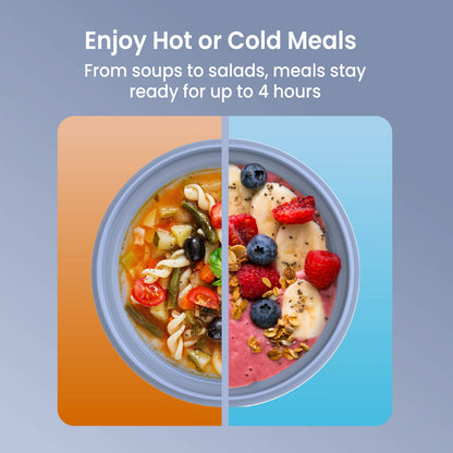 Bentgo® Bowl (2-Pack) - Slate | Enjoy Hot or Cold Meals - From Soups To Salads, Meals They Ready For Up To 4 Hours
