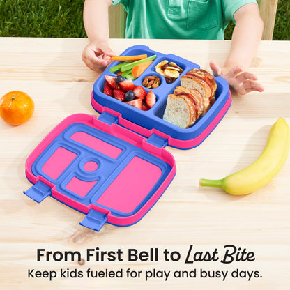 Bentgo® Kids Lunch Box - Fuchsia | From First Bell to Last Bite - Keep Kids Fueled for Play and Busy Days