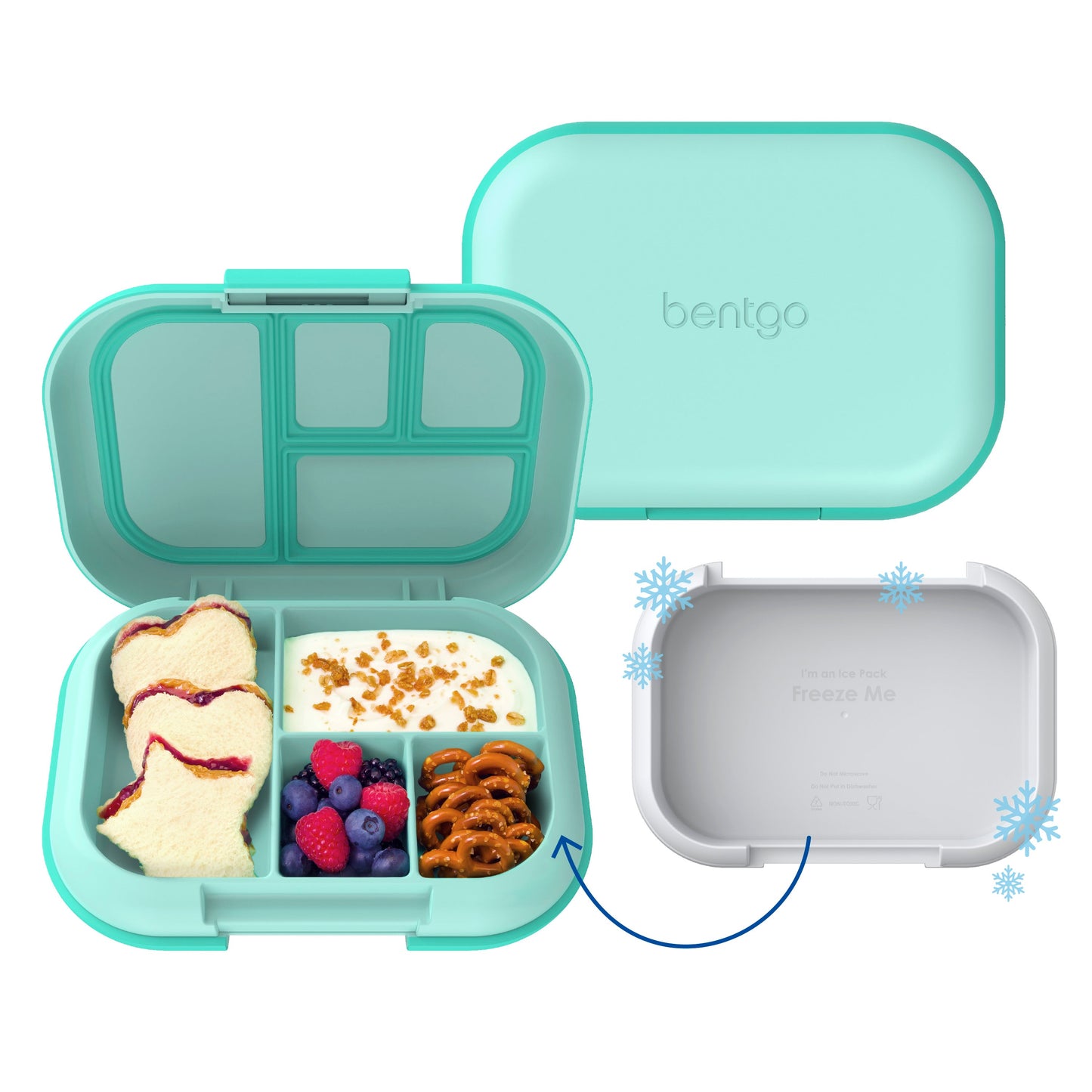 Bentgo® Chill Kids Lunch & Snack Box - Aqua | Lunch Box