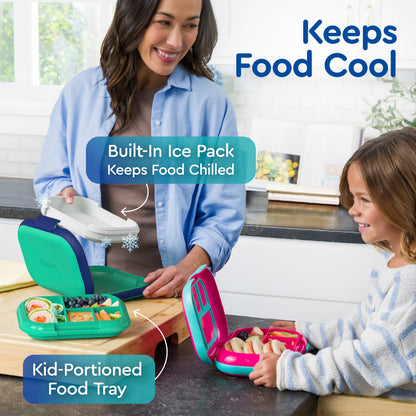 Bentgo® Chill Kids Lunch Box | Built-In Ice Pack Keeps Food Chilled And Kid-Portioned Food Tray