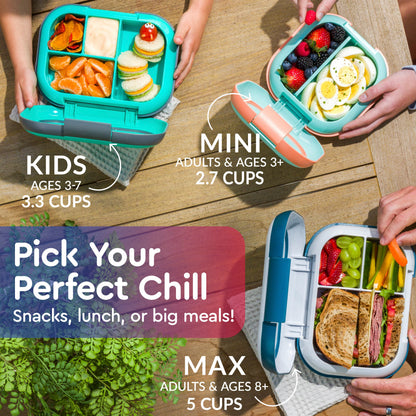 Bentgo® Chill Kids Lunch Box - Red/Royal | Pick Your Perfect Chill - Snacks, Lunch, Or Big Meals