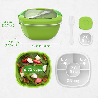 Bentgo® Salad Container (2-Pack) - Green | Dimensions And What’s In The Box