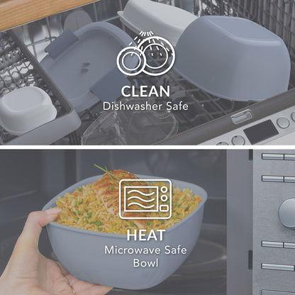 Bentgo® All-in-One Salad Container - Slate | Dishwasher Safe and Microwave Safe