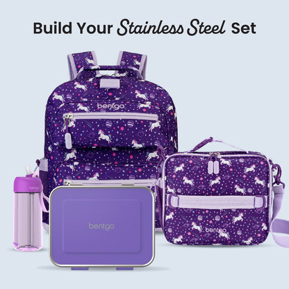 Bentgo Kids Stainless Steel Lunch Box (2-Pack) - Purple | Build Your Stainless Steel Set
