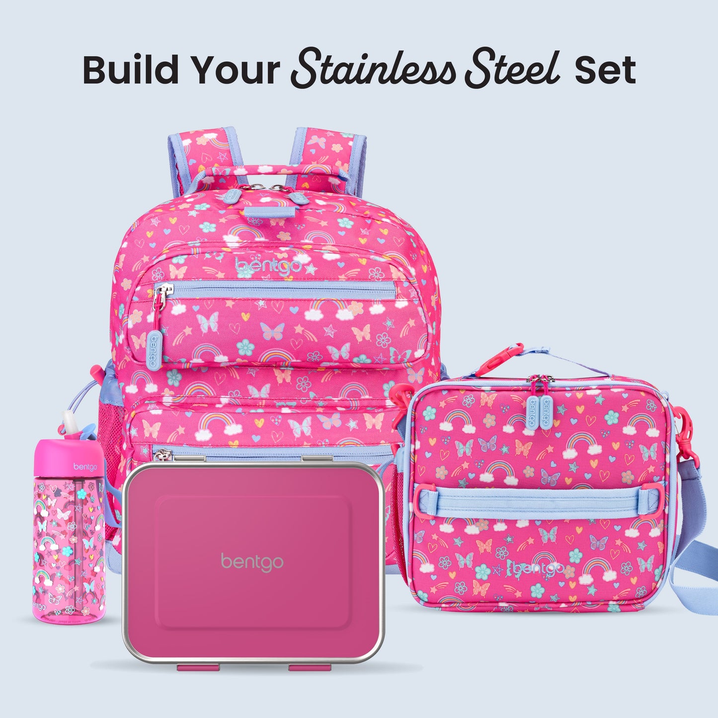 Bentgo Kids Stainless Steel Lunch Box - Fuchsia | Build Your Stainless Steel Set
