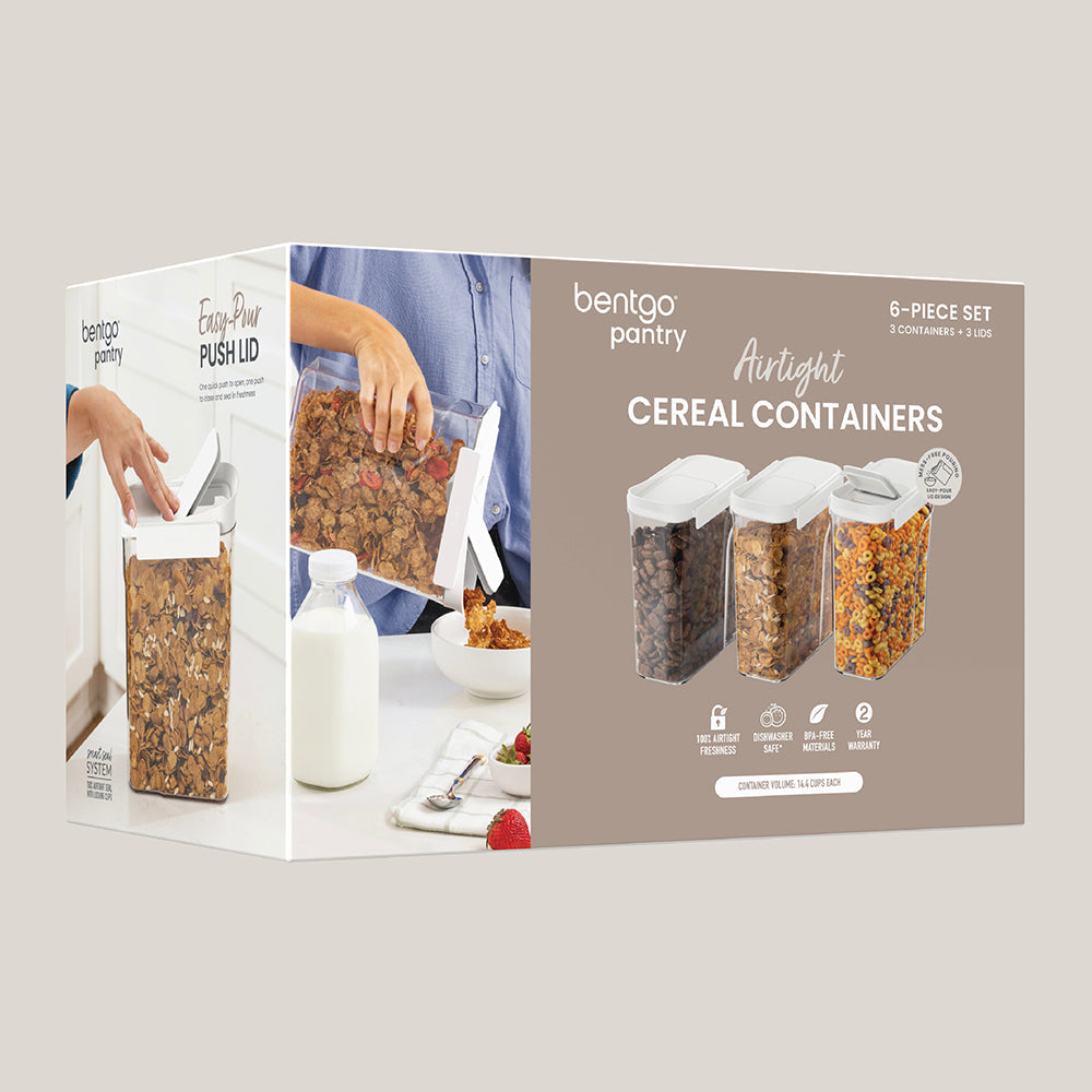 Bentgo® Pantry Airtight Cereal Containers (6-pcs) - Snow | Packaging