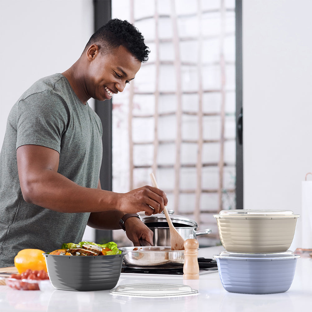 Bentgo® Prep 1-Compartment Bowls - Graphite | Lifestyle Image
