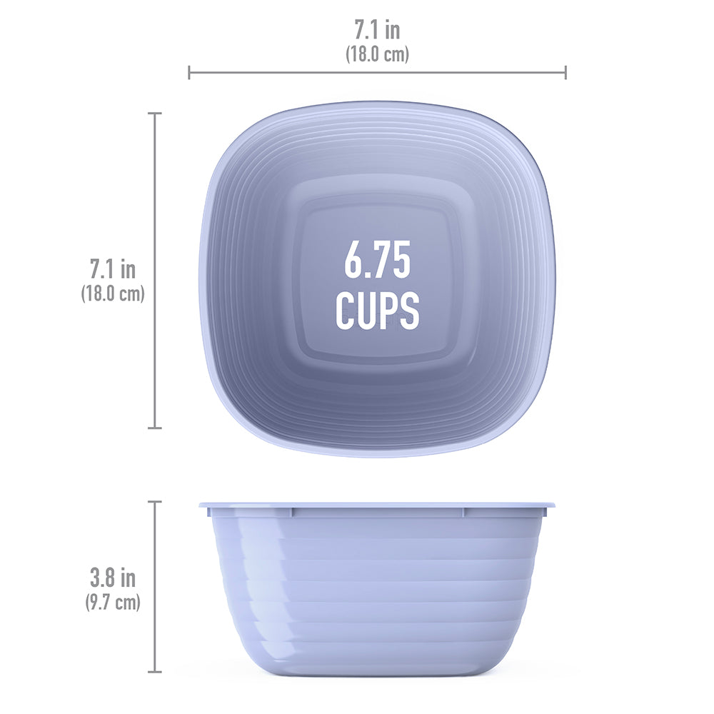 Bentgo® Prep 1-Compartment Bowls - Periwinkle | Product Dimensions