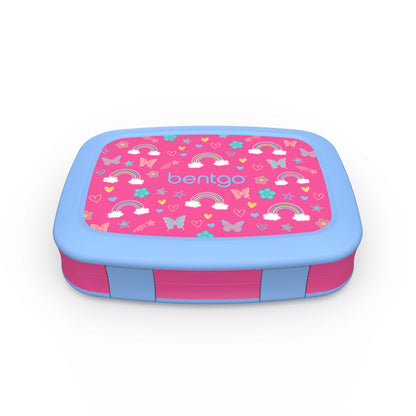 Bentgo Kids Prints Lunch Box & Bag - Rainbows and Butterflies