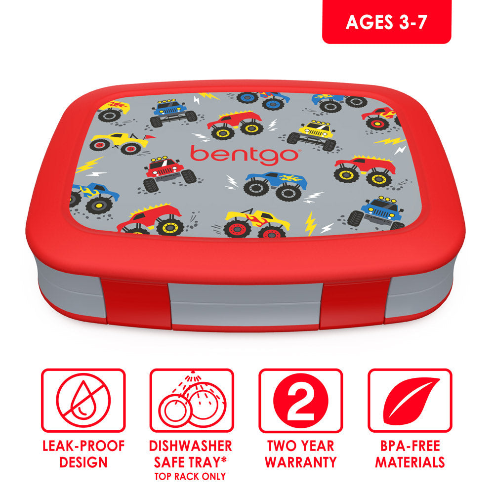 Bentgo® Kids Lunch Box, Bag, & Ice Packs | Trucks