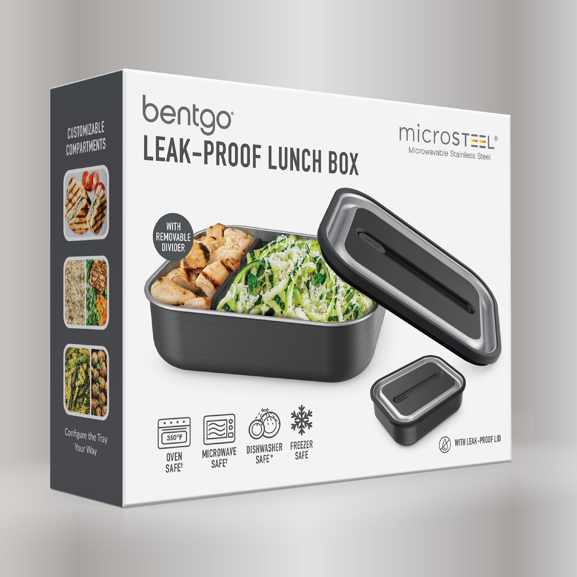 Bentgo® MicroSteel Lunch Box - Carbon Black | Packaging