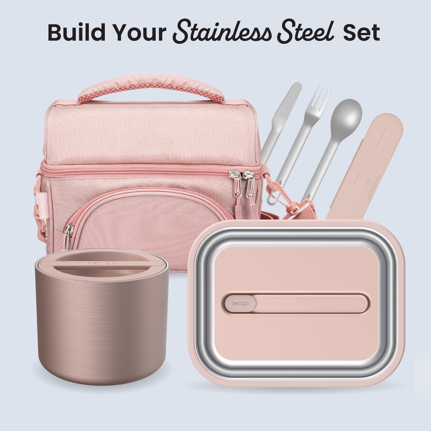 Bentgo® MicroSteel Lunch Box - Rose Gold | Built Your Stainless Steel Set